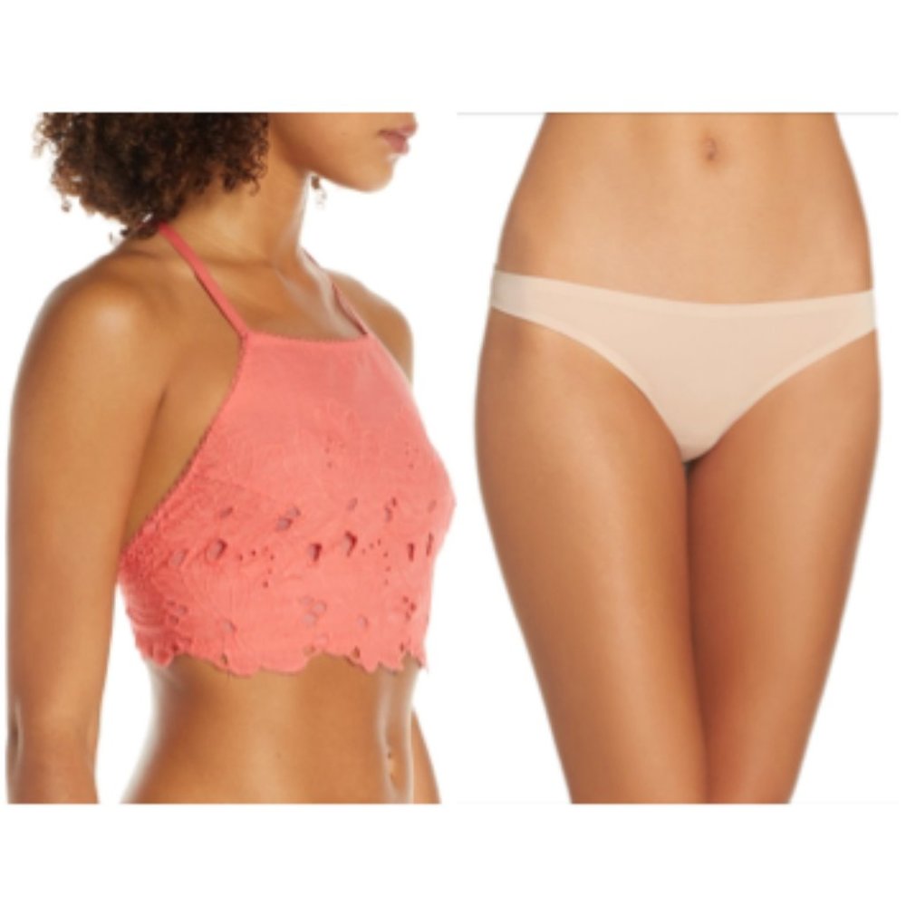 FREE PEOPLE: JUNE BRALETTE & SMOOTH LACE THONG
